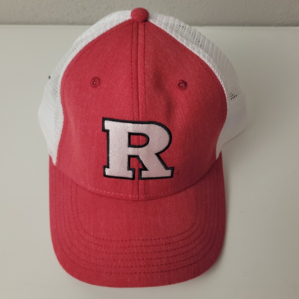 Legacy Rutgers Scarlet Knights Hat Mens Red White Trucker Snapback R Logo Cap